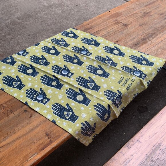 Hello Future Bring It Mystical Hand Dish Cloth Towel | All-Over Astrology Desig - Picture 4 of 6